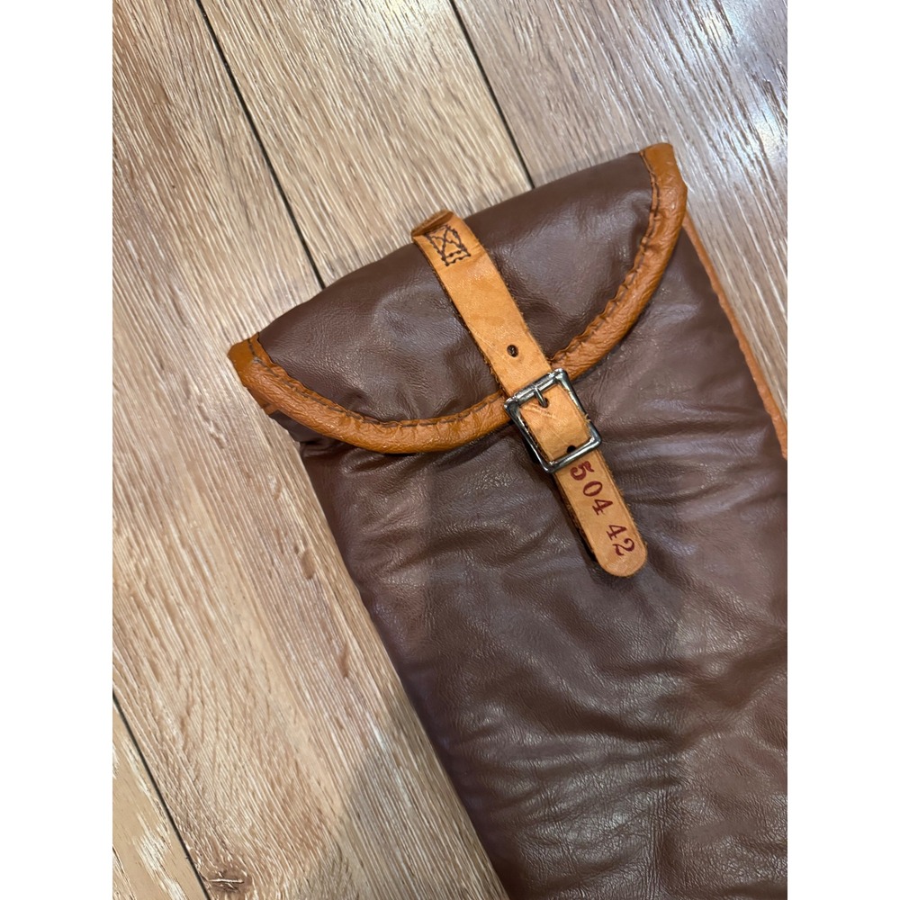Vintage Brown Padded Soft Rifle Shotgun Case 46 Inch Buckle Closure Carry Handle - Picture 3 of 10